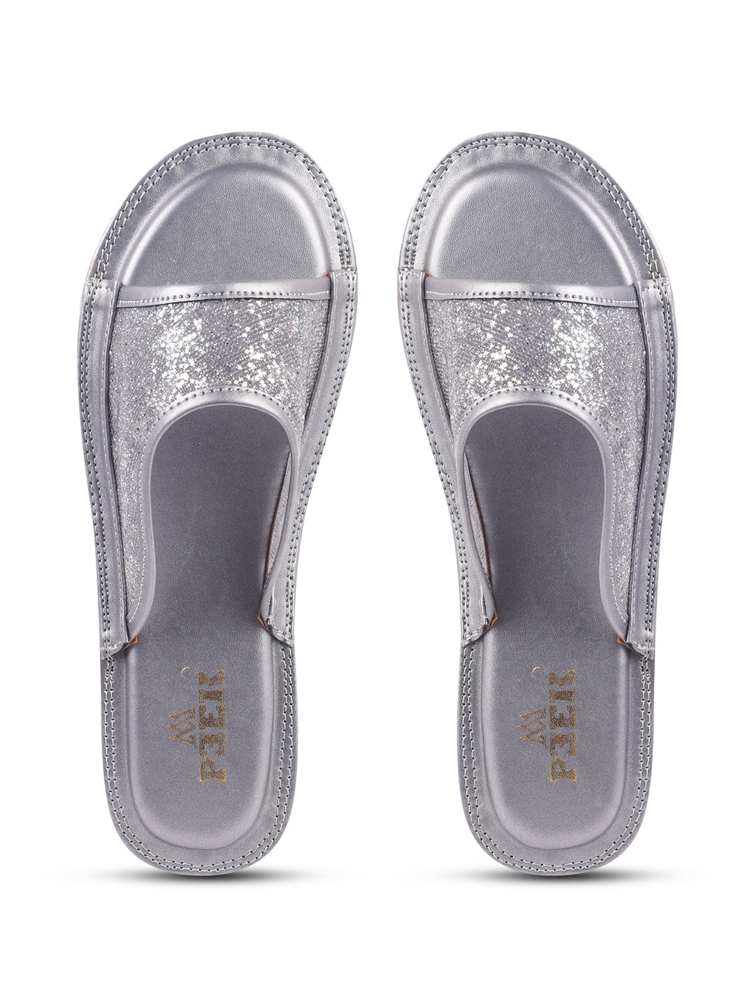 Glitter Slip On Flats for
