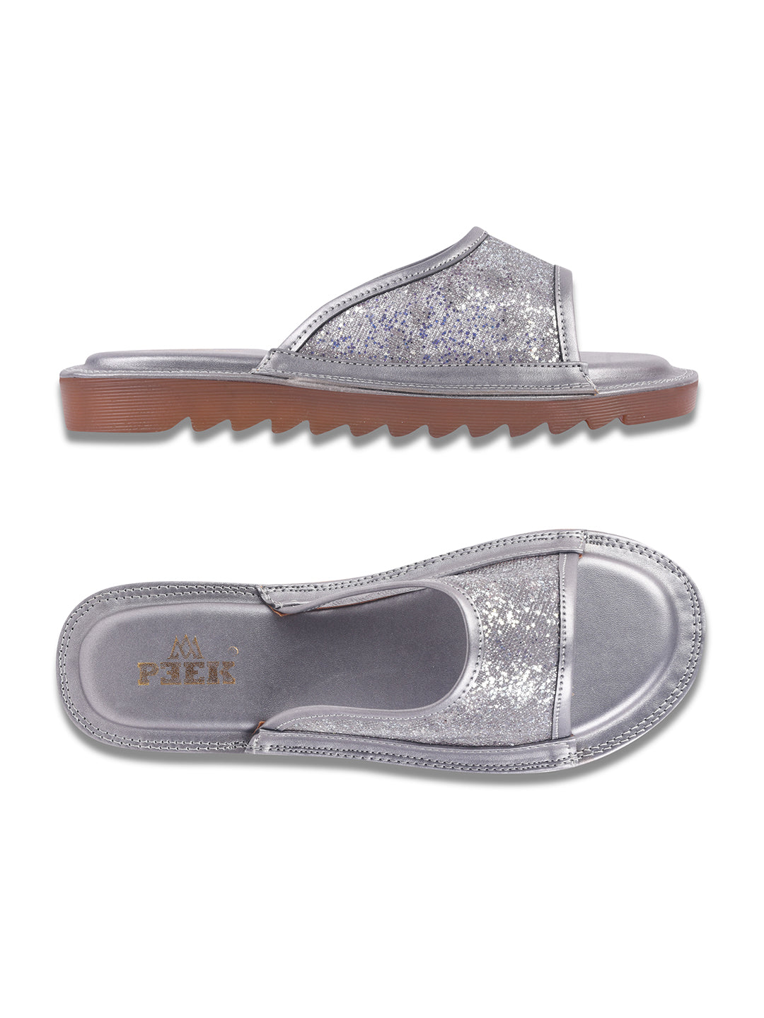 Glitter Slip On Flats for