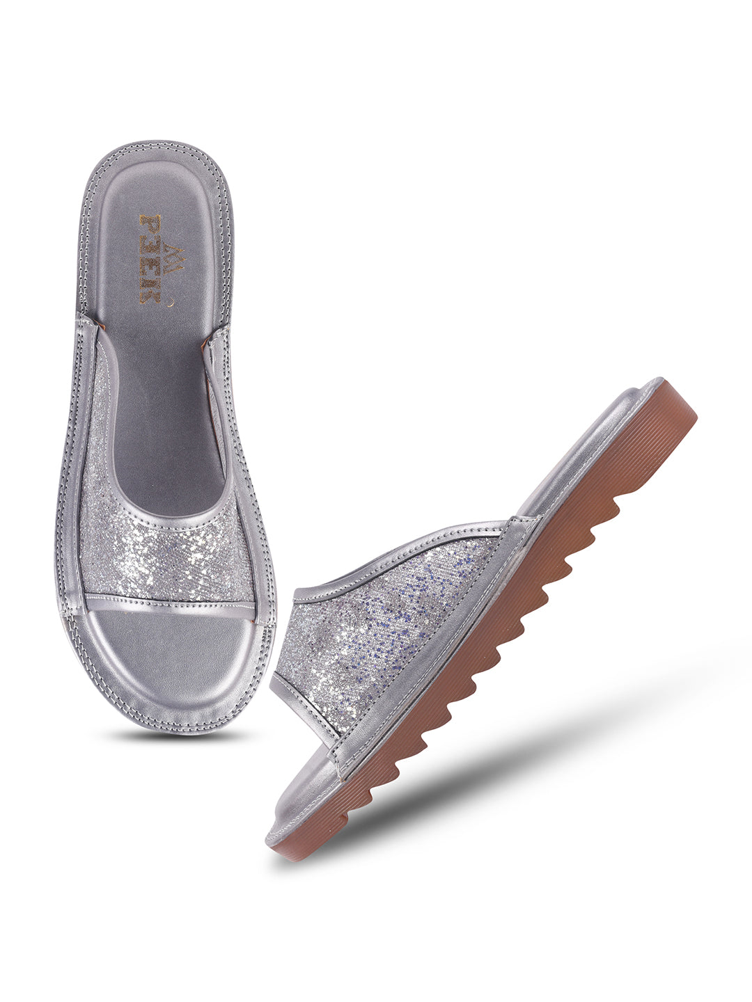 Glitter Slip On Flats for