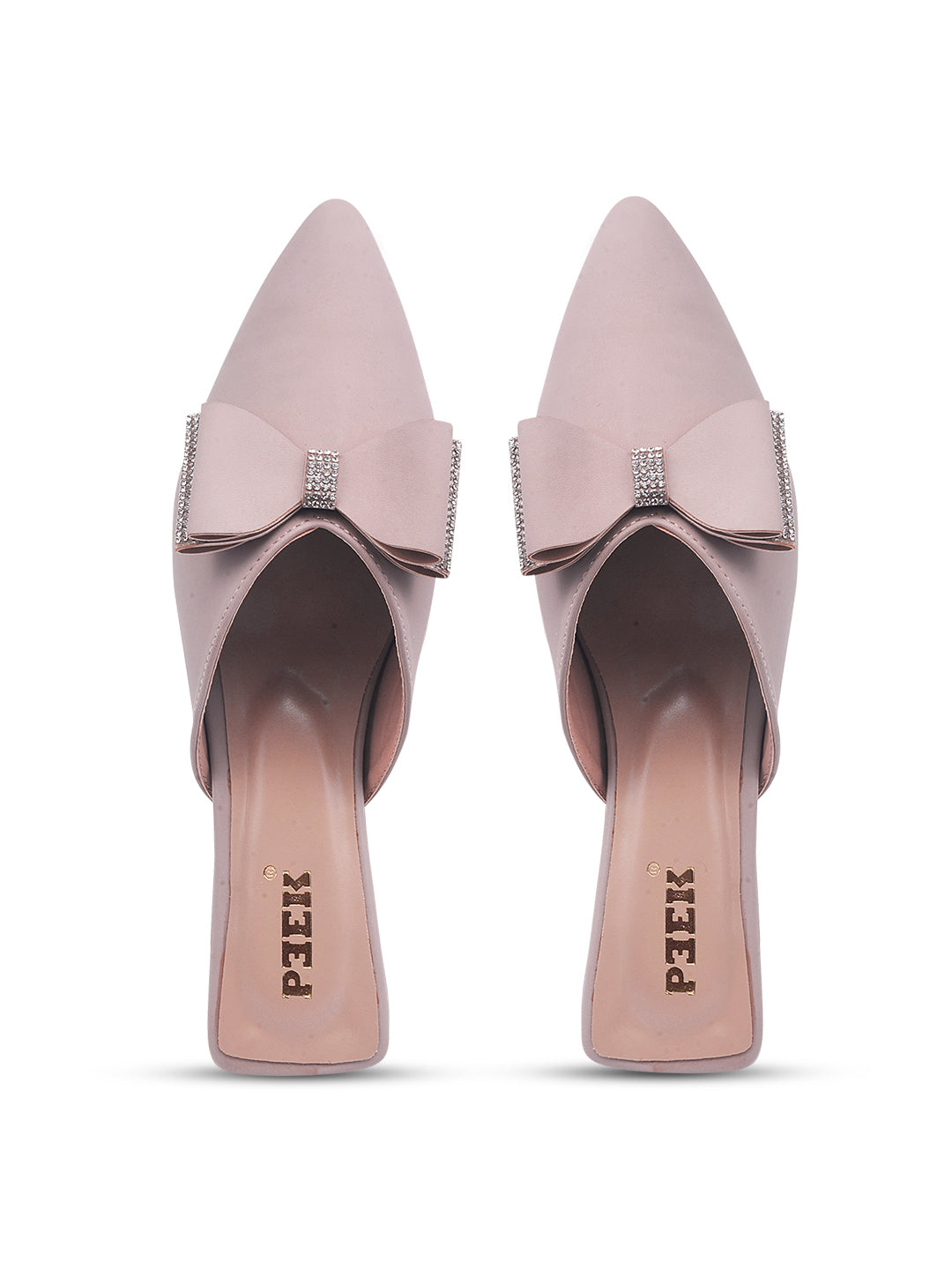 Bow Solid Pointed Toe Mules