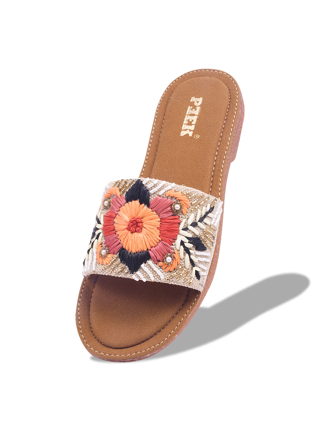 Flower 1 Handcrafted Floral Embroidered Flats