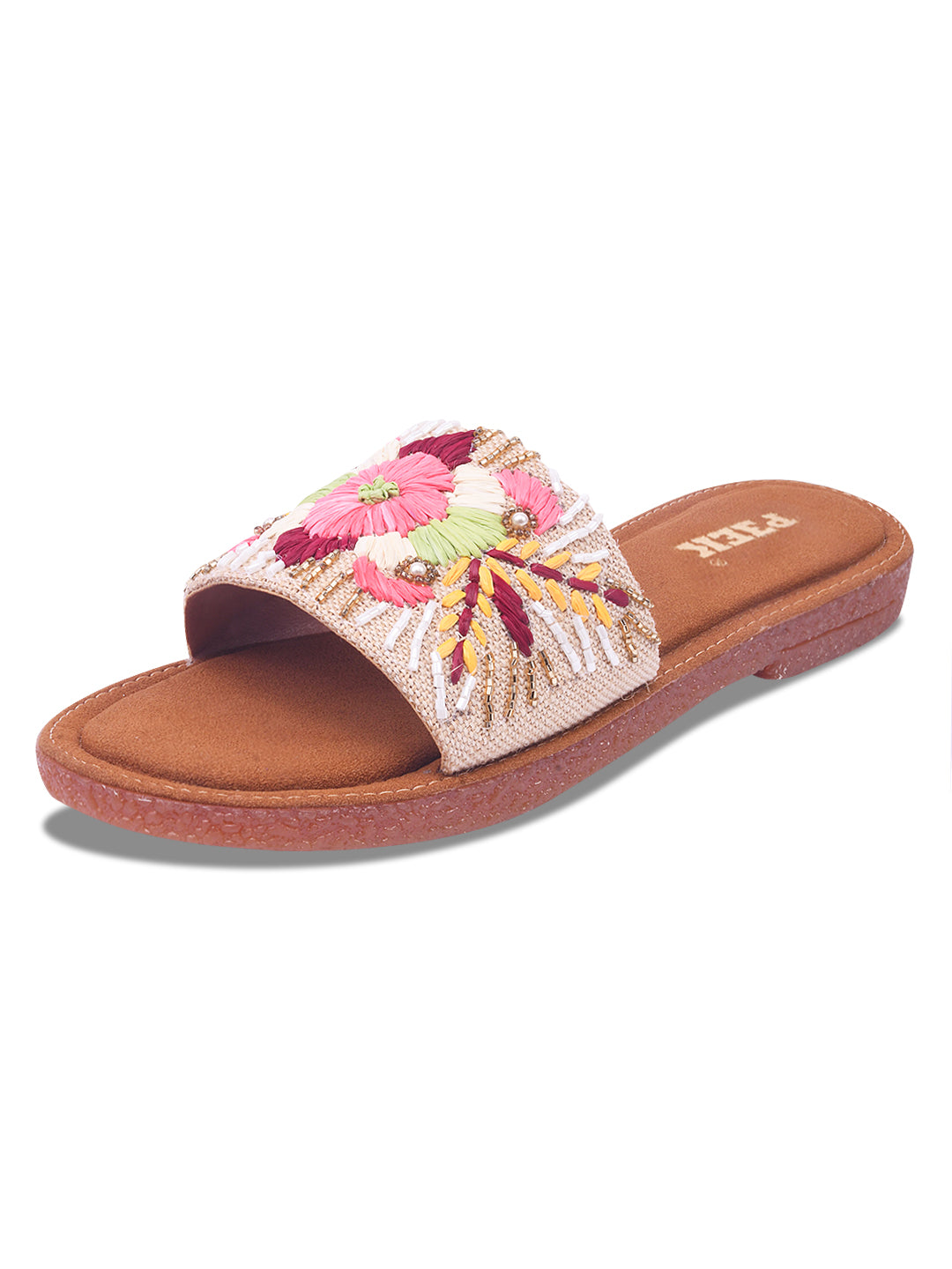 Flower 1 Handcrafted Floral Embroidered Flats