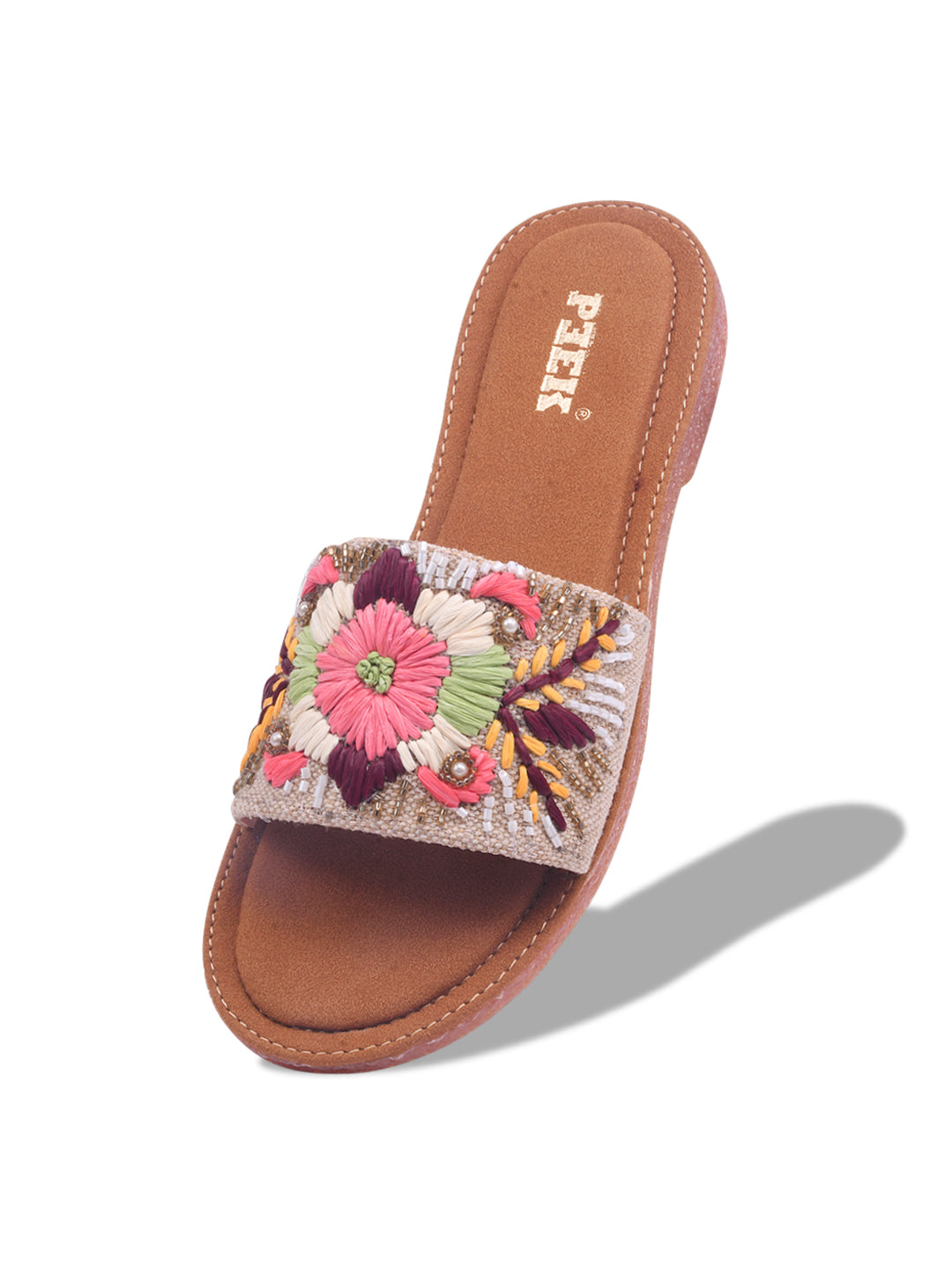 Flower 1 Handcrafted Floral Embroidered Flats