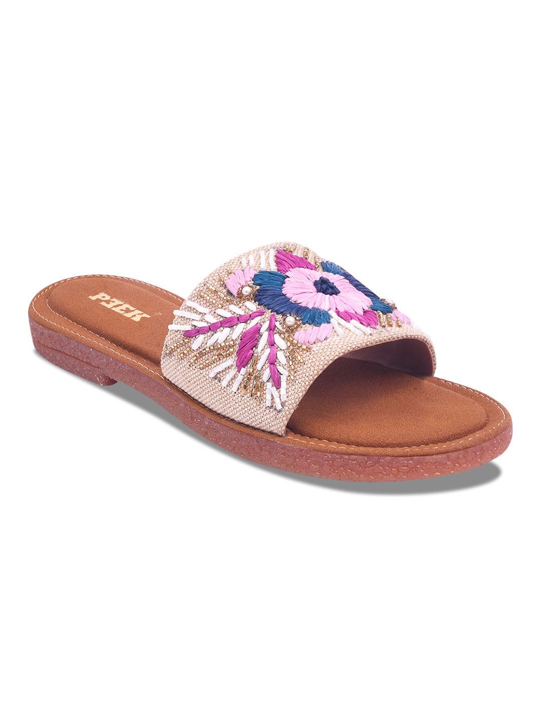 Flower 1 Handcrafted Floral Embroidered Flats