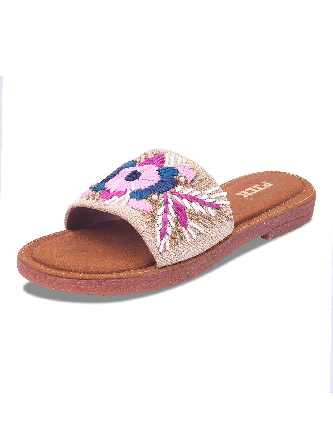 Flower 1 Handcrafted Floral Embroidered Flats