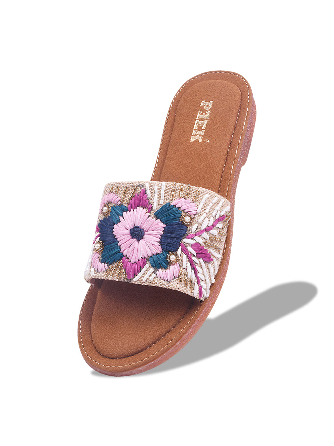 Flower 1 Handcrafted Floral Embroidered Flats