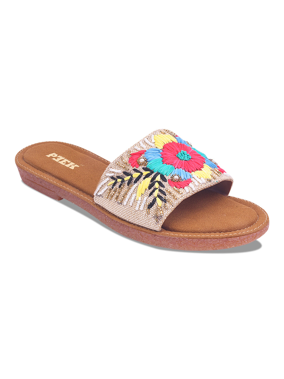 Flower 1 Handcrafted Floral Embroidered Flats