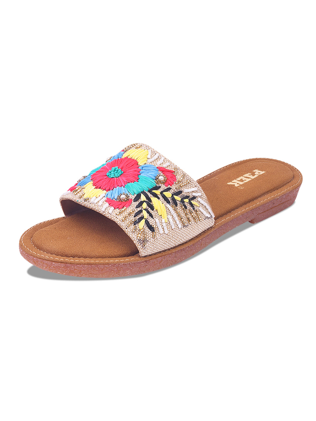 Flower 1 Handcrafted Floral Embroidered Flats