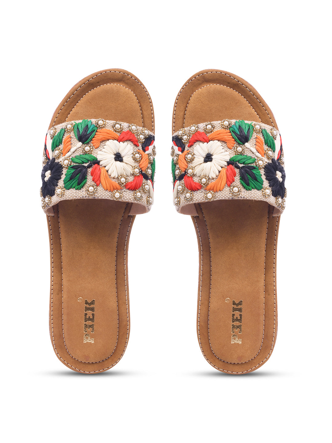 Flower 2 Handcrafted Floral Embroidered Flats