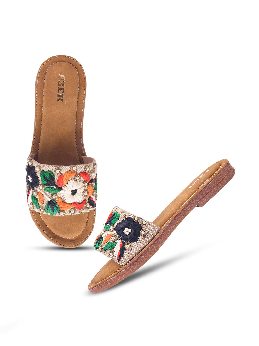 Flower 2 Handcrafted Floral Embroidered Flats