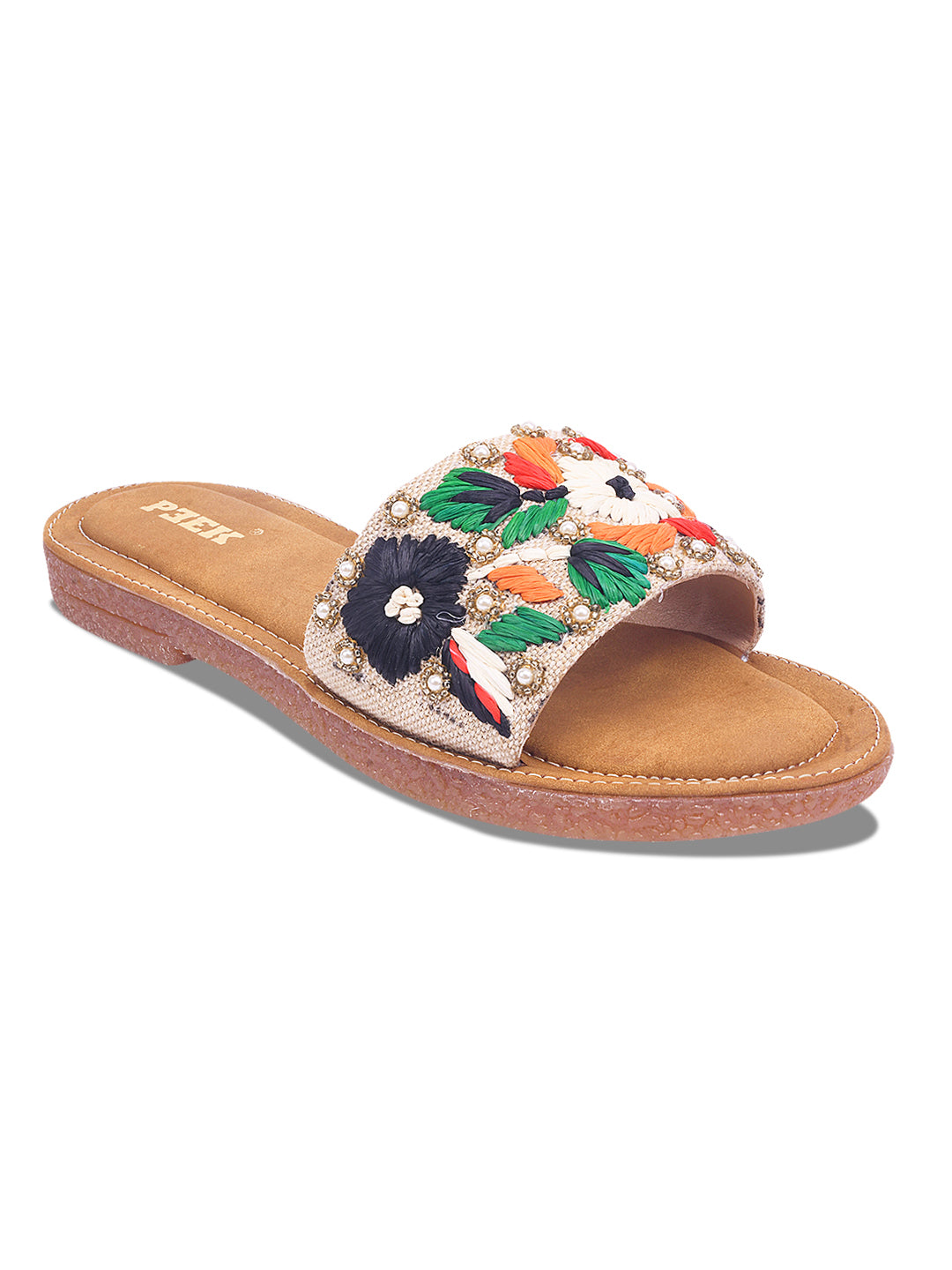 Flower 2 Handcrafted Floral Embroidered Flats