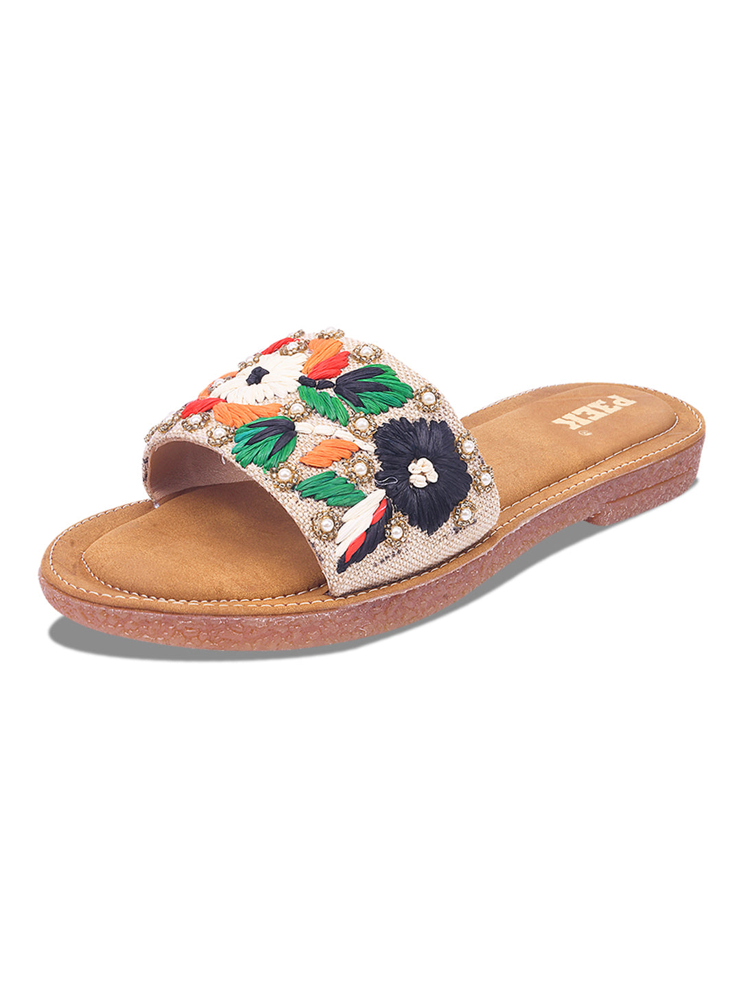 Flower 2 Handcrafted Floral Embroidered Flats