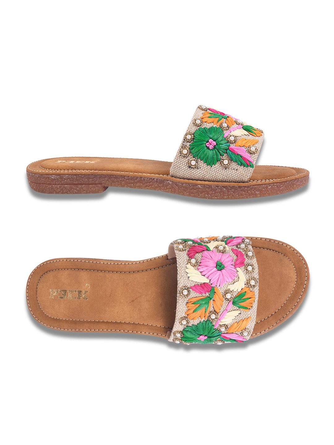 Flower 2 Handcrafted Floral Embroidered Flats
