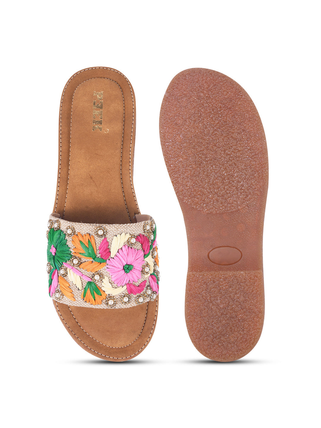 Flower 2 Handcrafted Floral Embroidered Flats