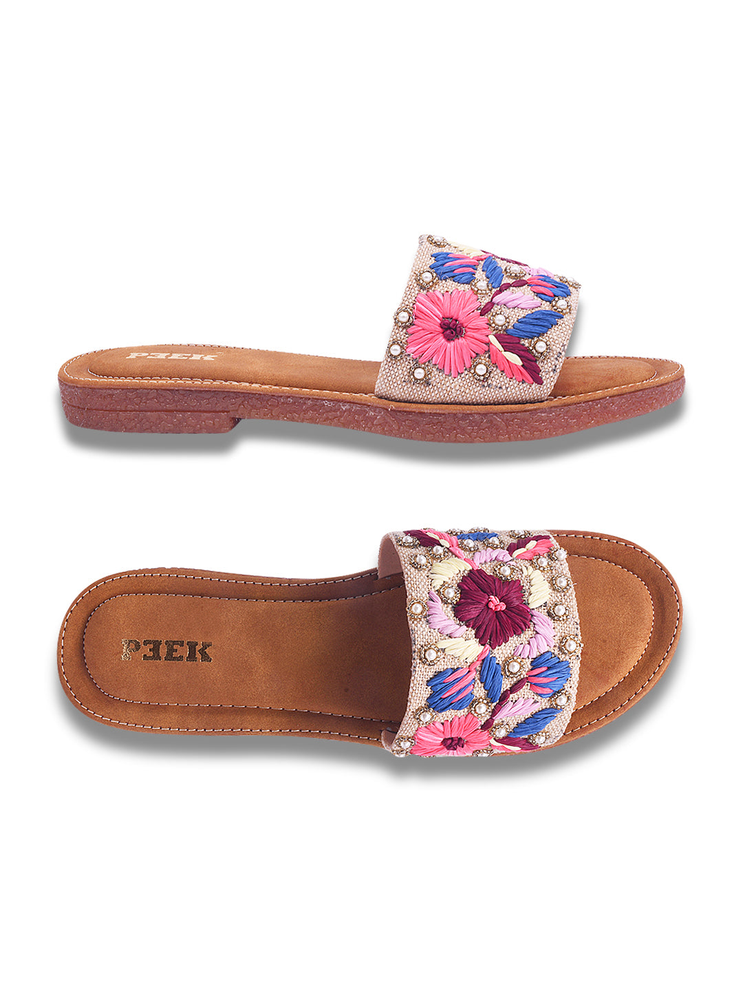 Flower 2 Handcrafted Floral Embroidered Flats