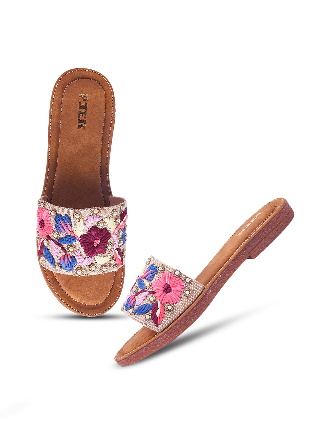Flower 2 Handcrafted Floral Embroidered Flats
