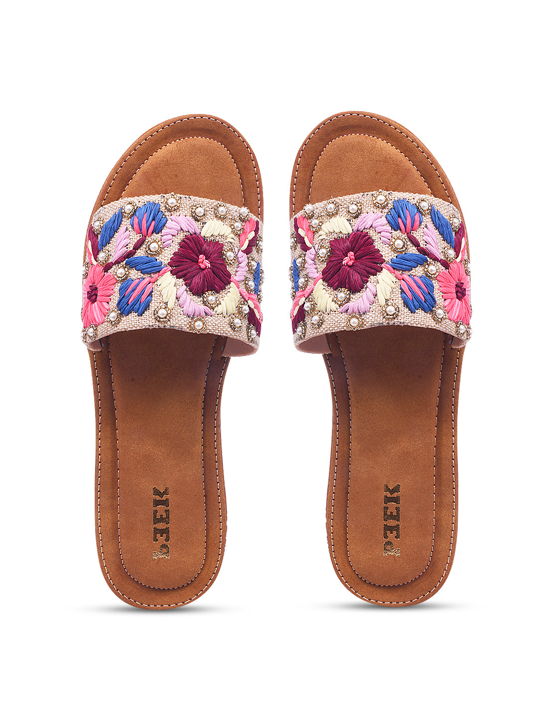 Flower 2 Handcrafted Floral Embroidered Flats
