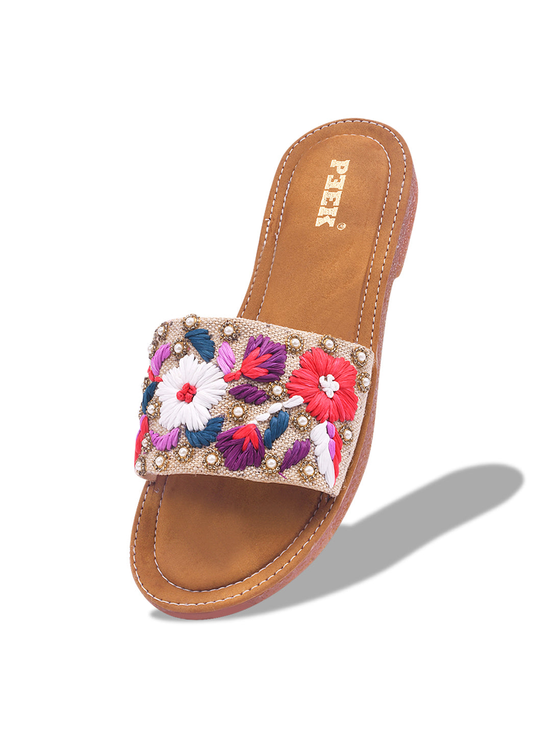 Flower 2 Handcrafted Floral Embroidered Flats