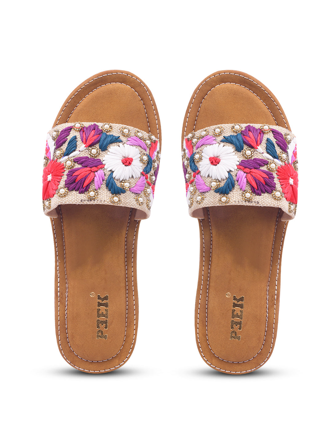 Flower 2 Handcrafted Floral Embroidered Flats