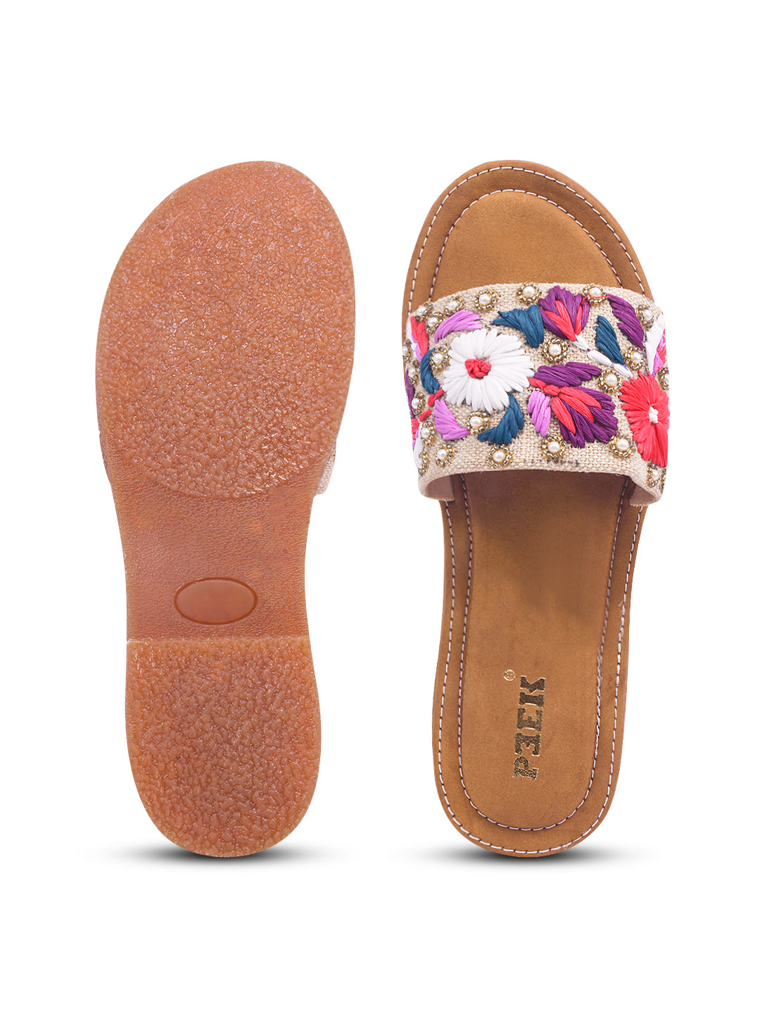 Flower 2 Handcrafted Floral Embroidered Flats