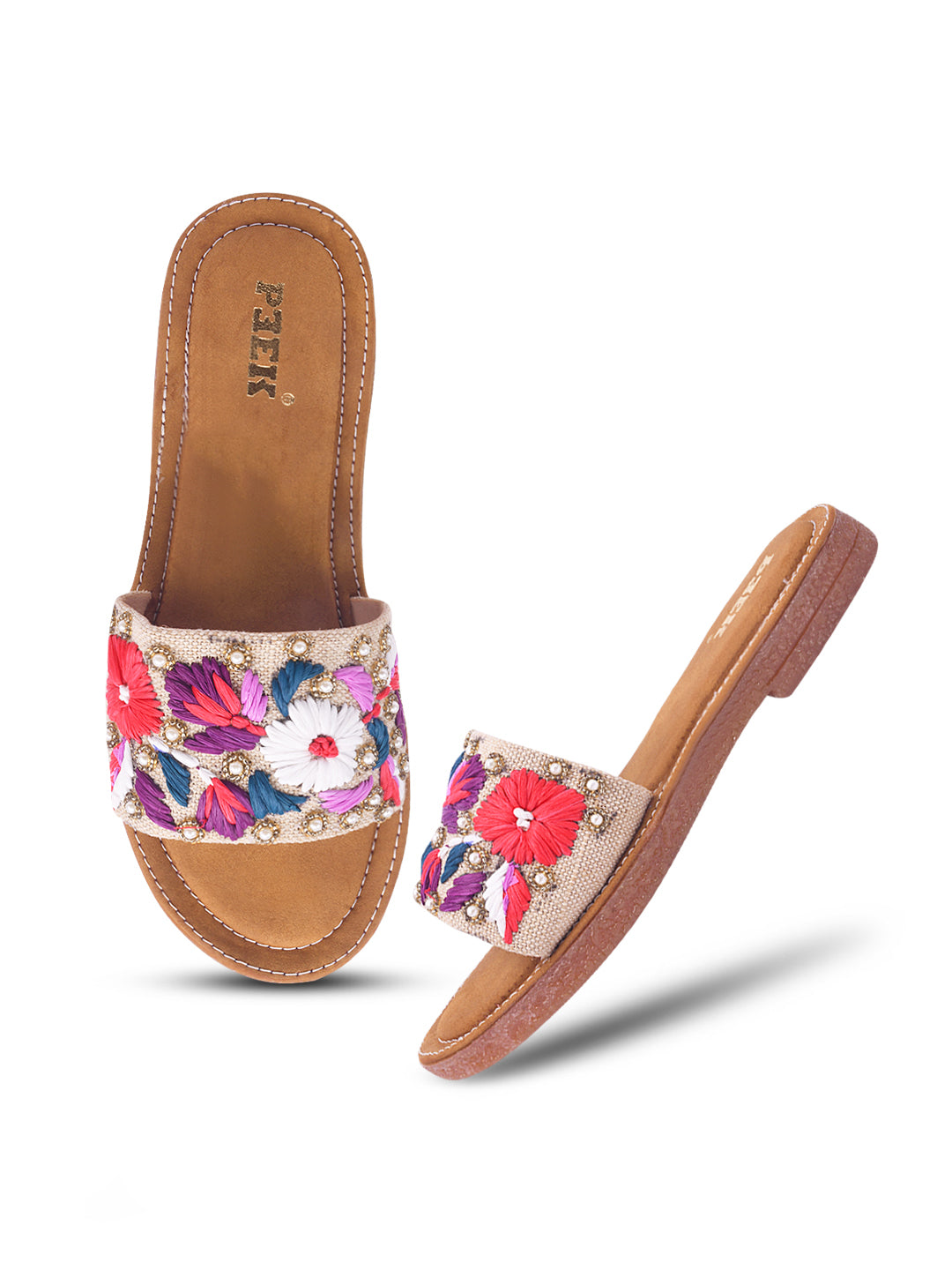 Flower 2 Handcrafted Floral Embroidered Flats
