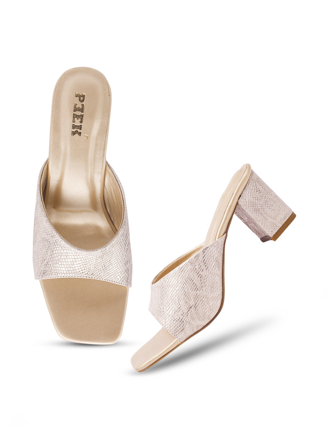 Heels 3 Textured Block Heels