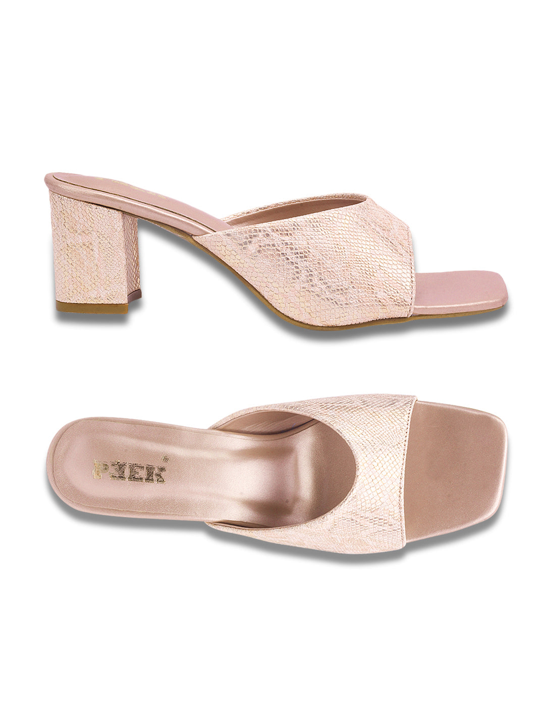 Heels 3 Textured Block Heels