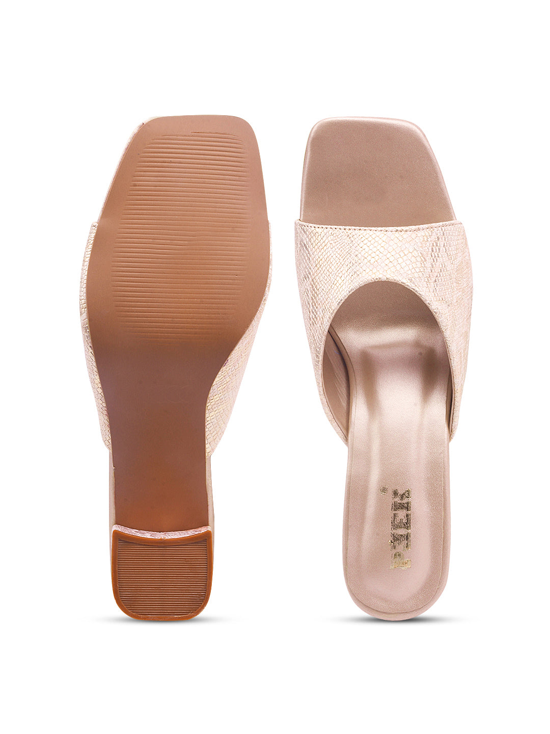 Heels 3 Textured Block Heels