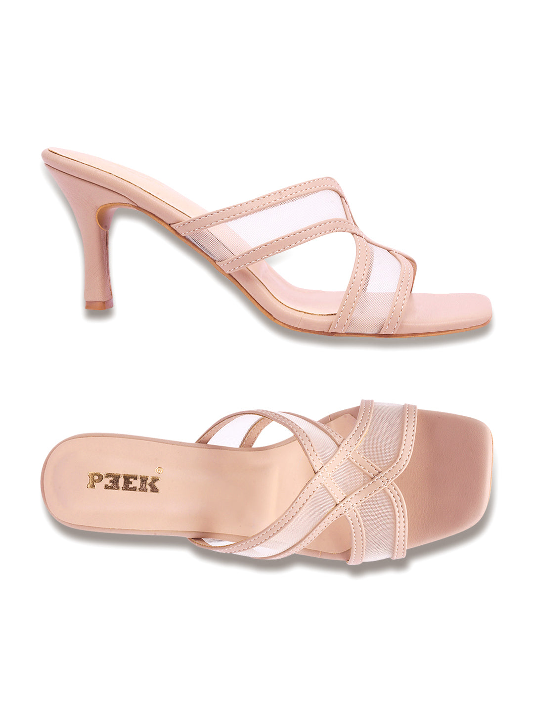 Heels-4 Criss-Cross Transparent Strap Heels