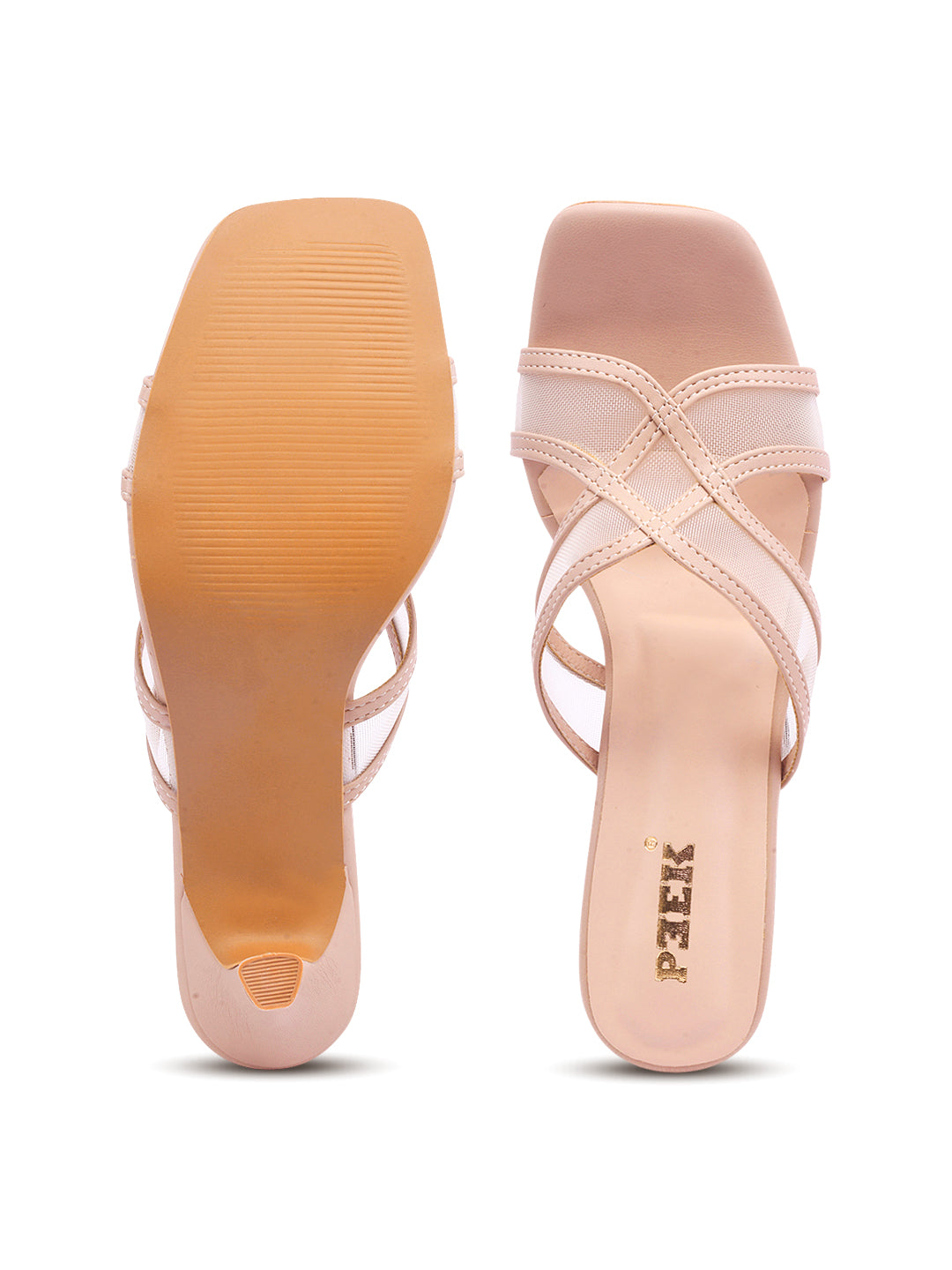 Heels-4 Criss-Cross Transparent Strap Heels