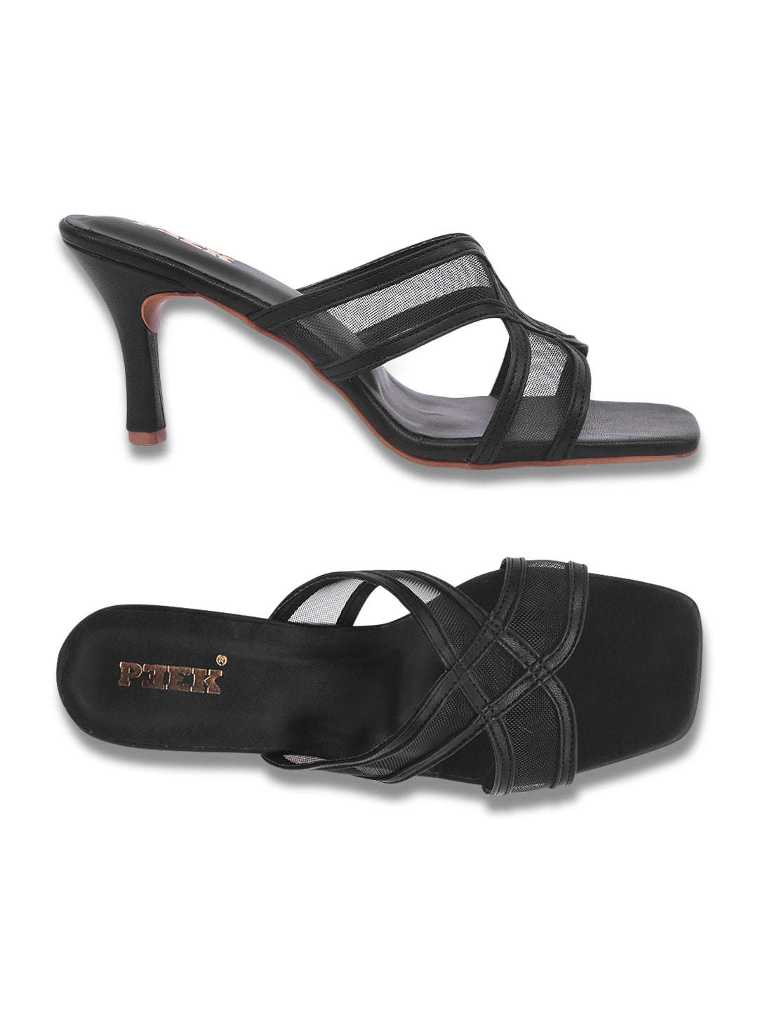 Heels-4 Criss-Cross Transparent Strap Heels