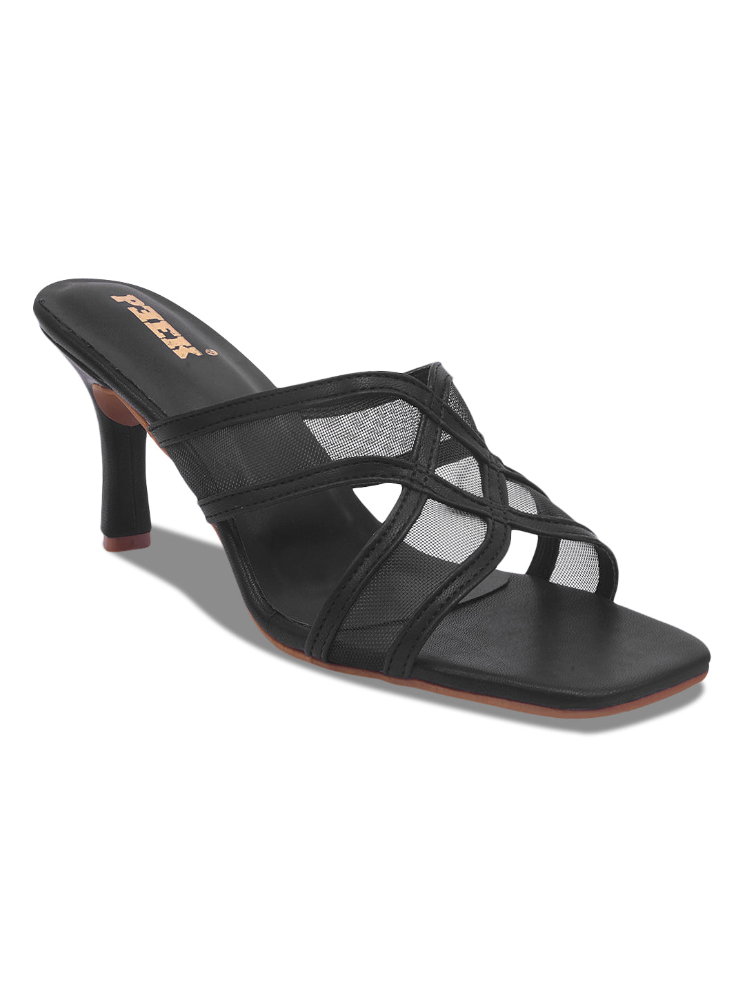 Heels-4 Criss-Cross Transparent Strap Heels