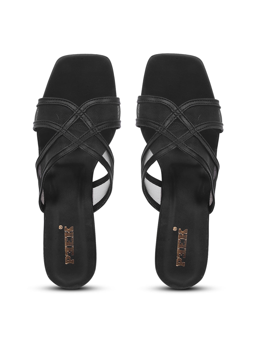 Heels-4 Criss-Cross Transparent Strap Heels