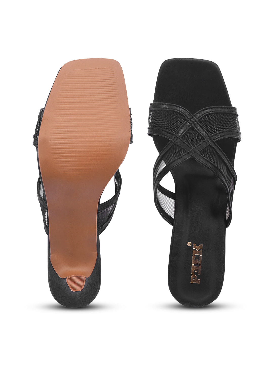 Heels-4 Criss-Cross Transparent Strap Heels