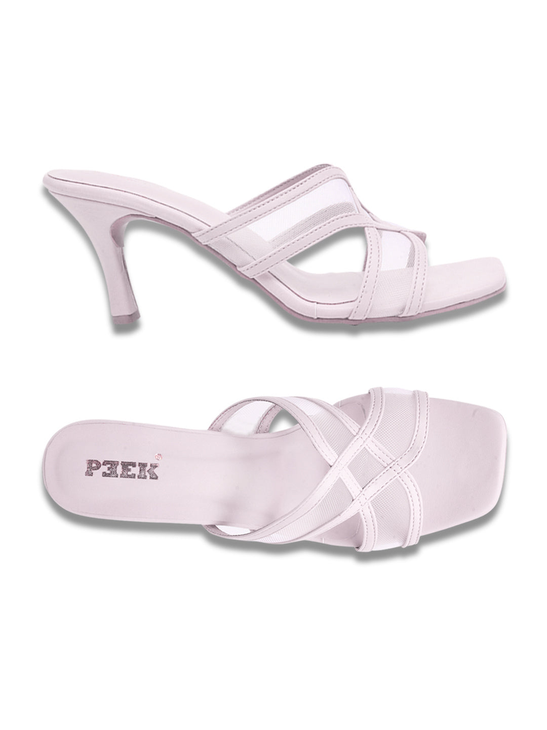 Heels-4 Criss-Cross Transparent Strap Heels