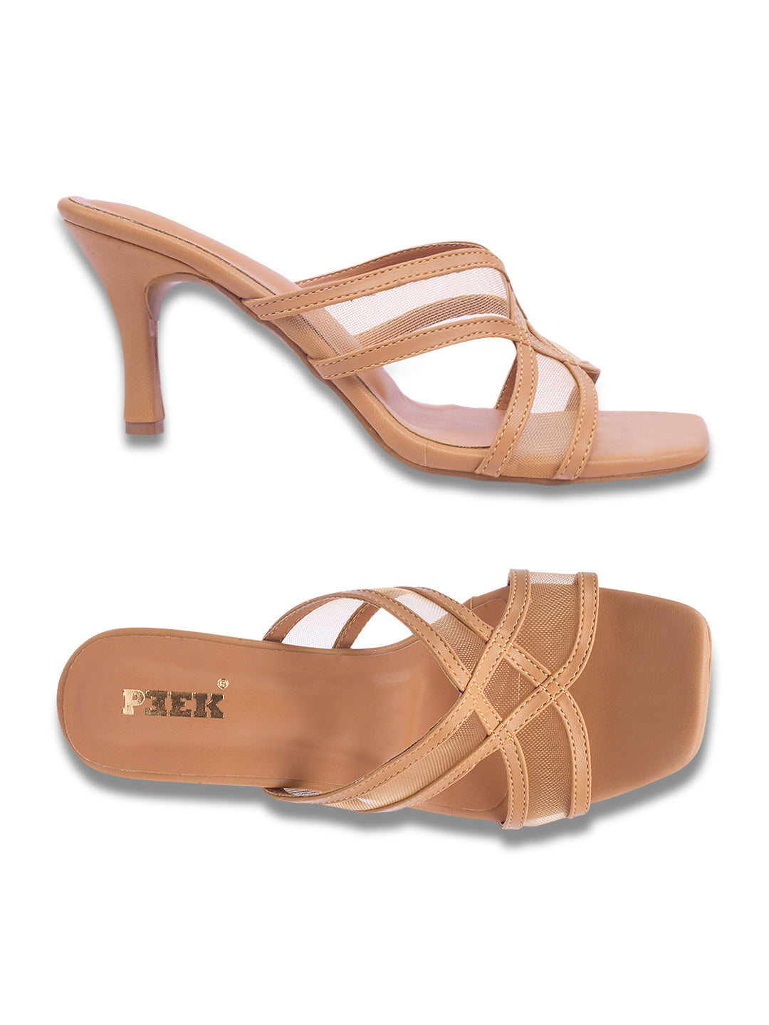 Heels-4 Criss-Cross Transparent Strap Heels