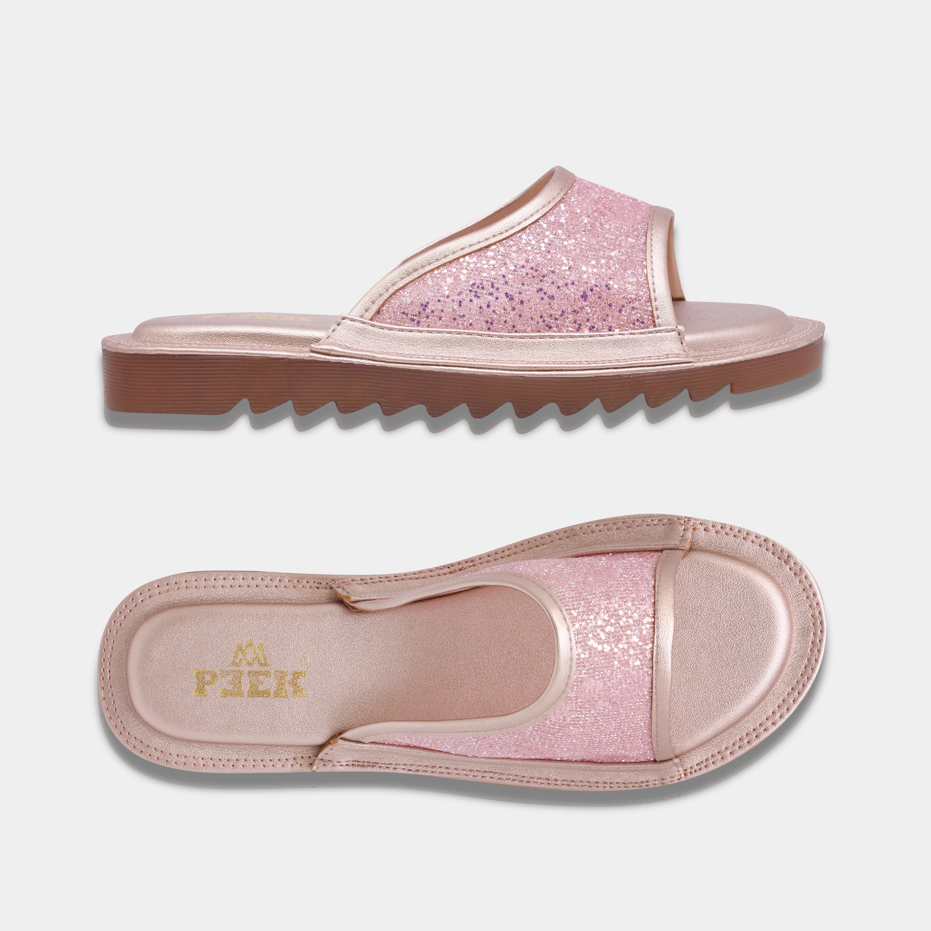 Glitter Slip On Flats for