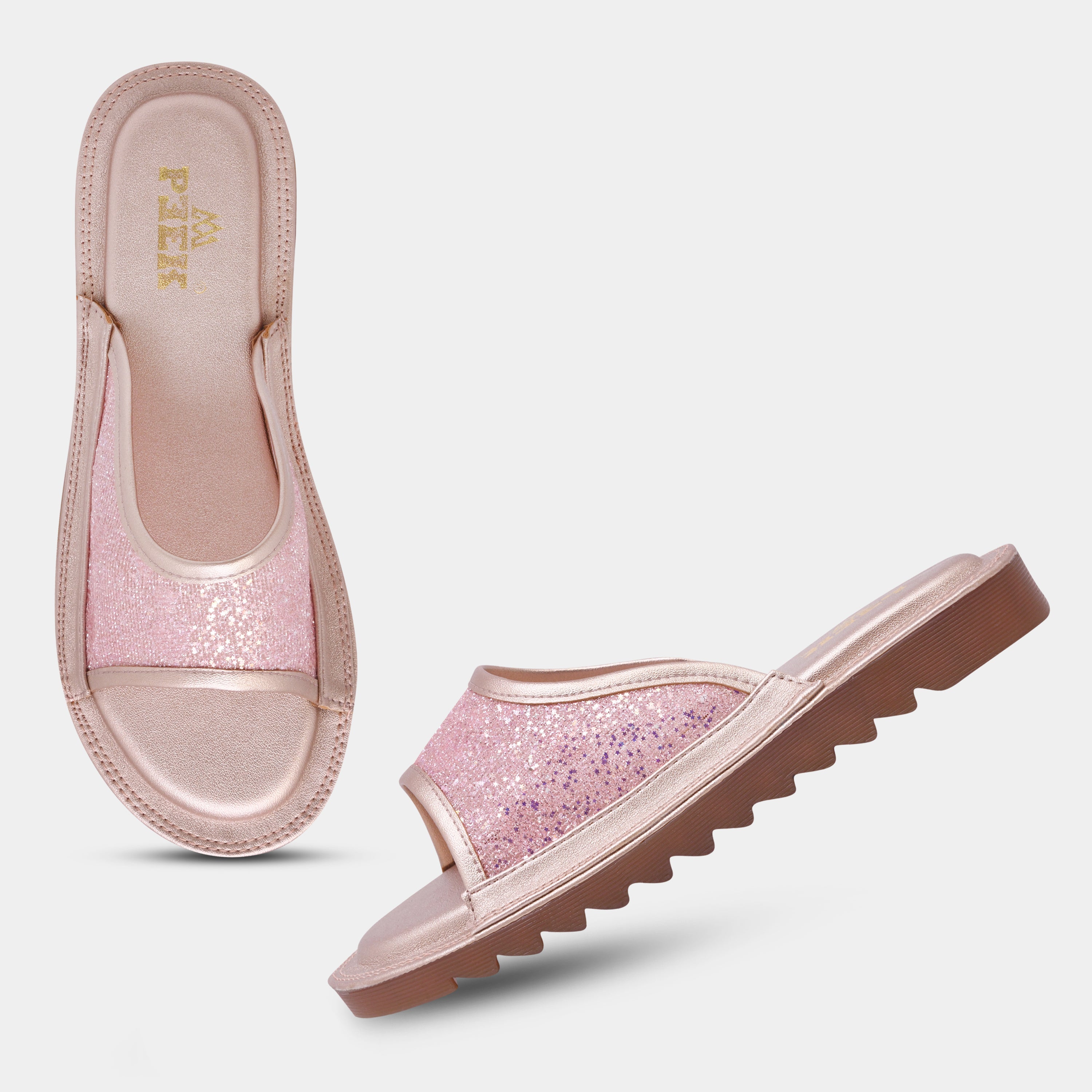 Glitter Slip On Flats for