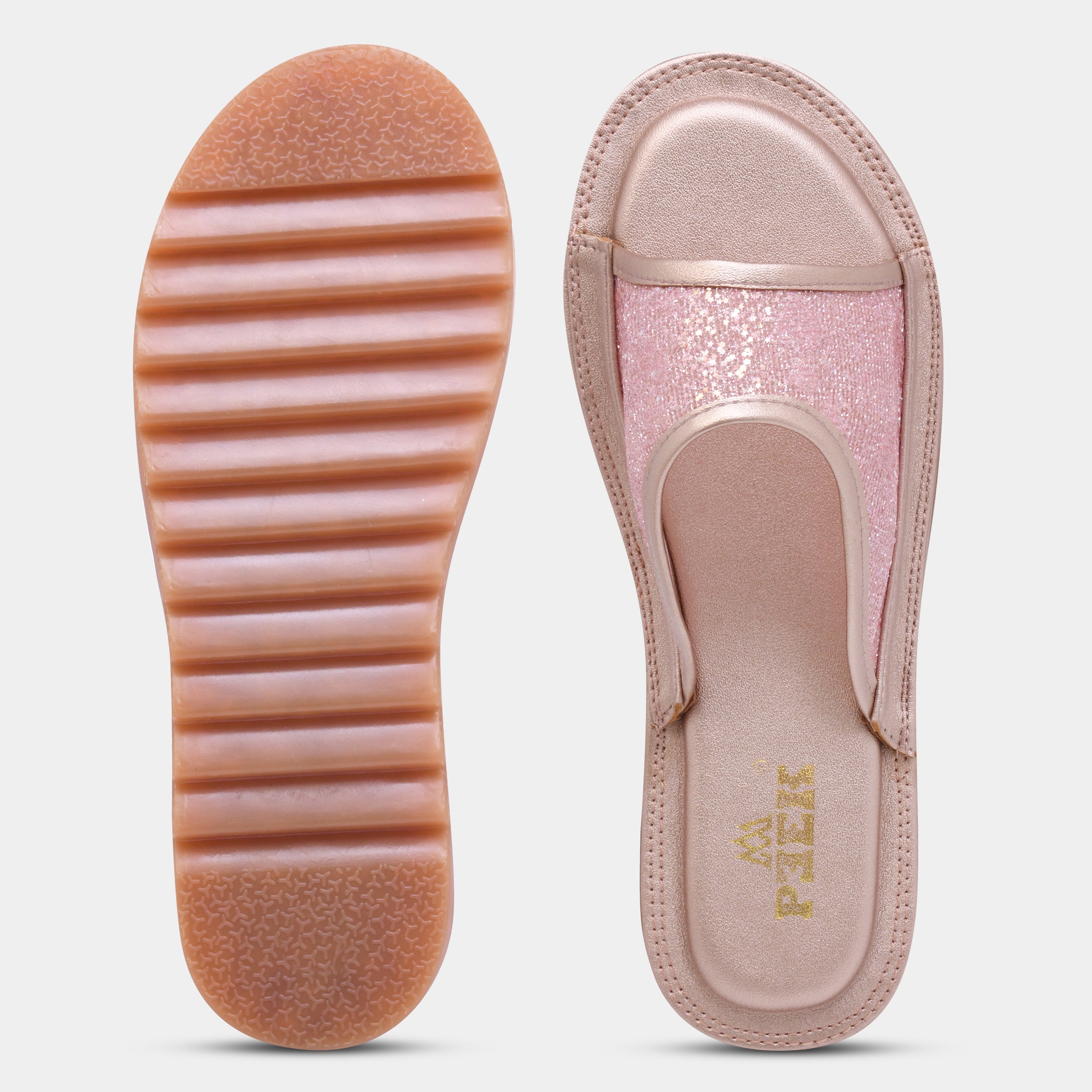 Glitter Slip On Flats for