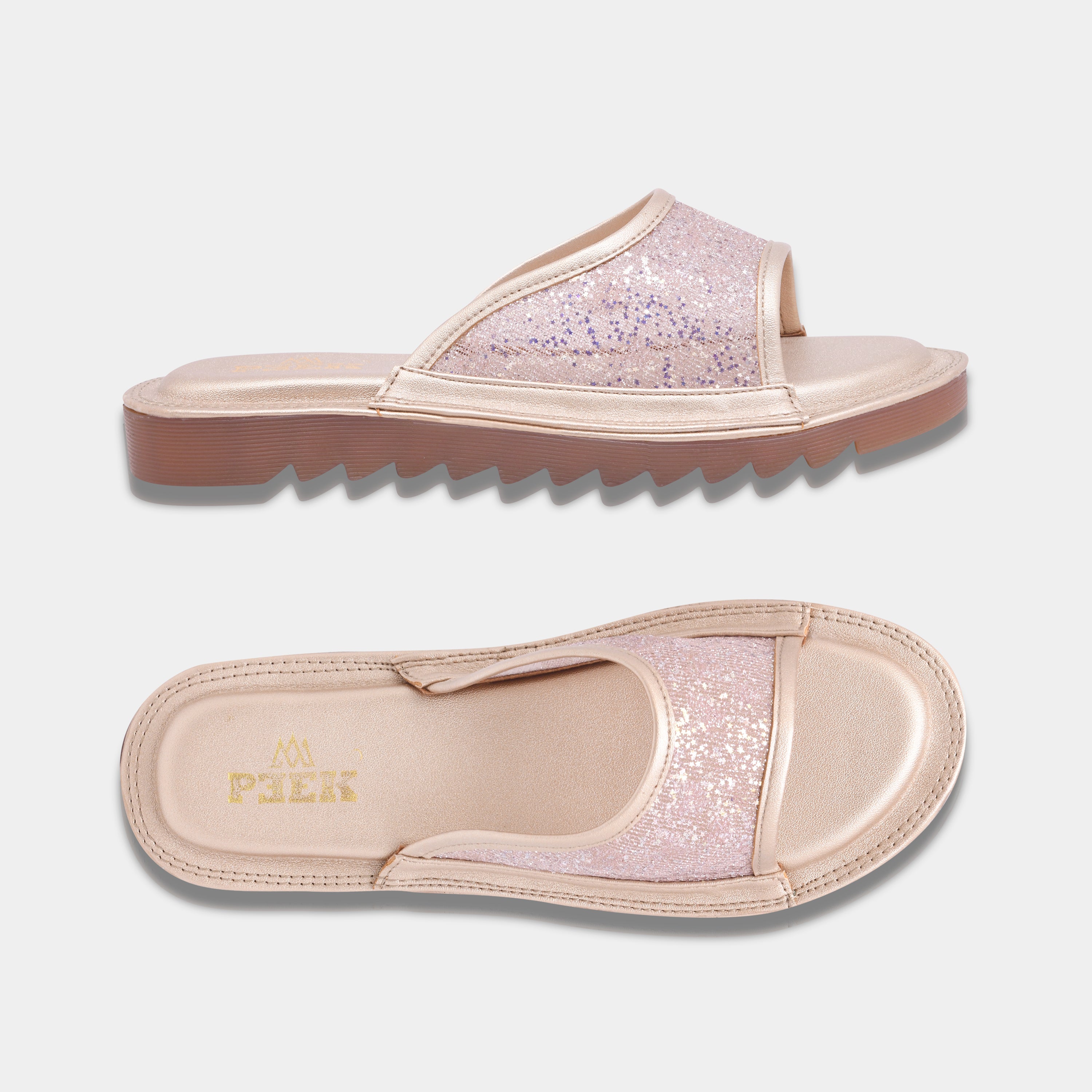 Glitter Slip On Flats for