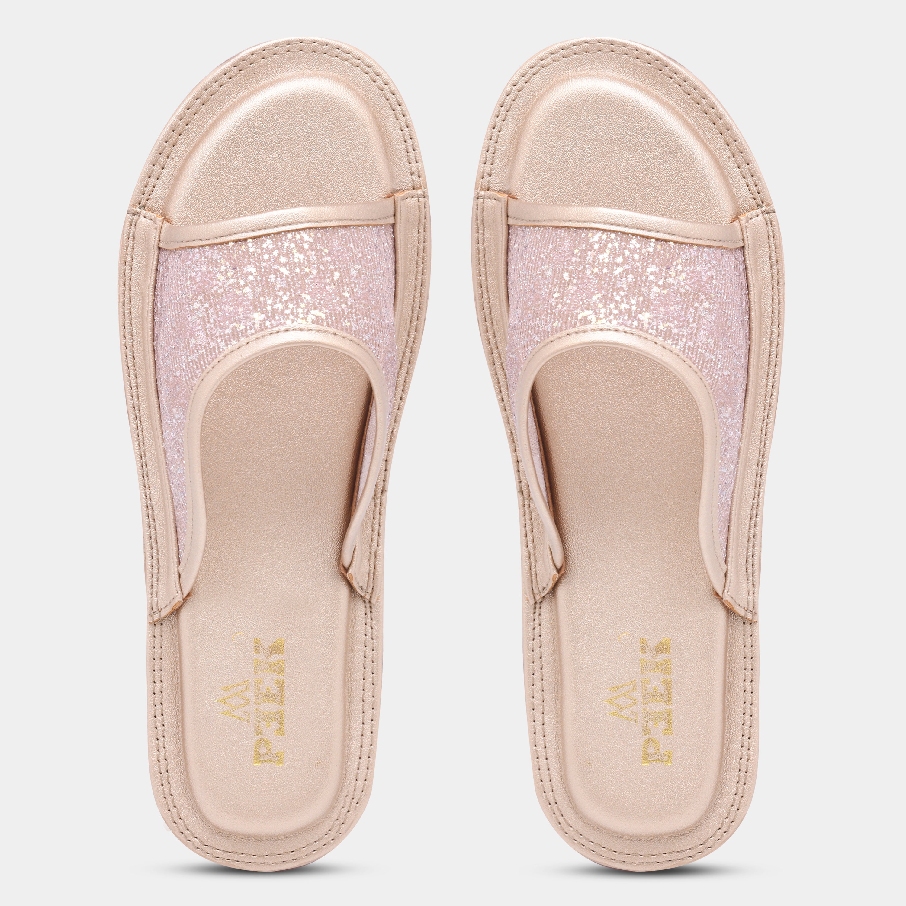 Glitter Slip On Flats for