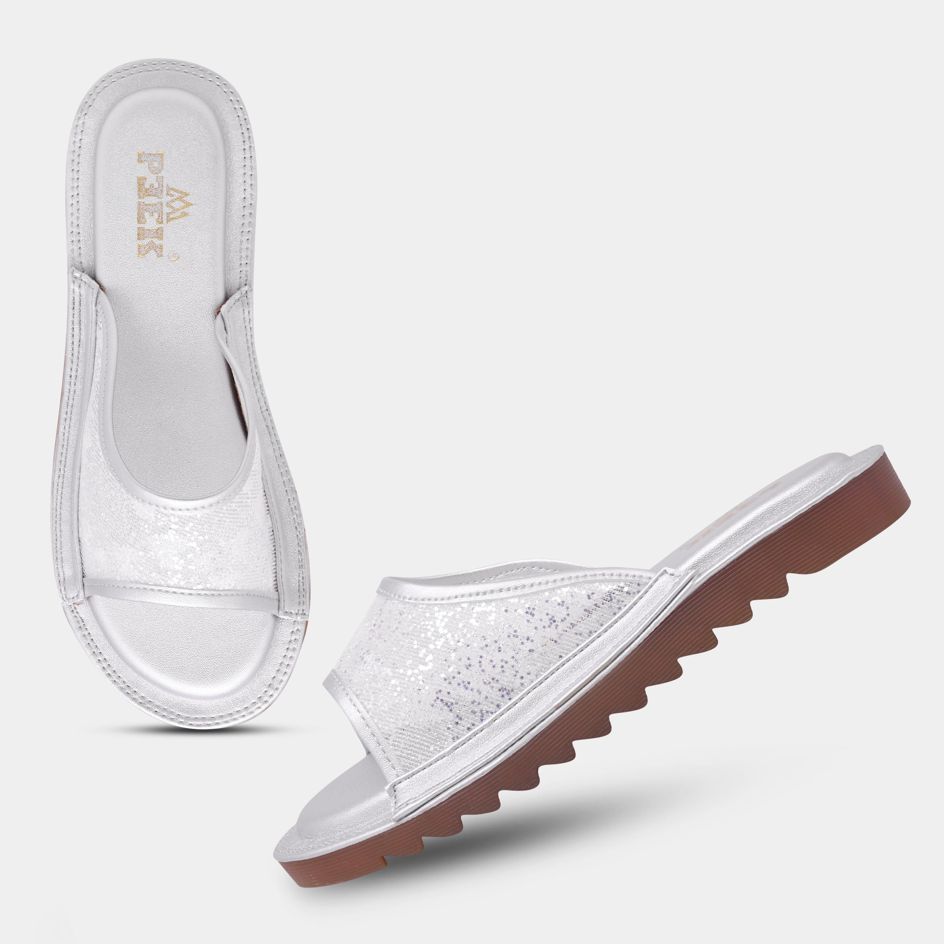 Glitter Slip On Flats for