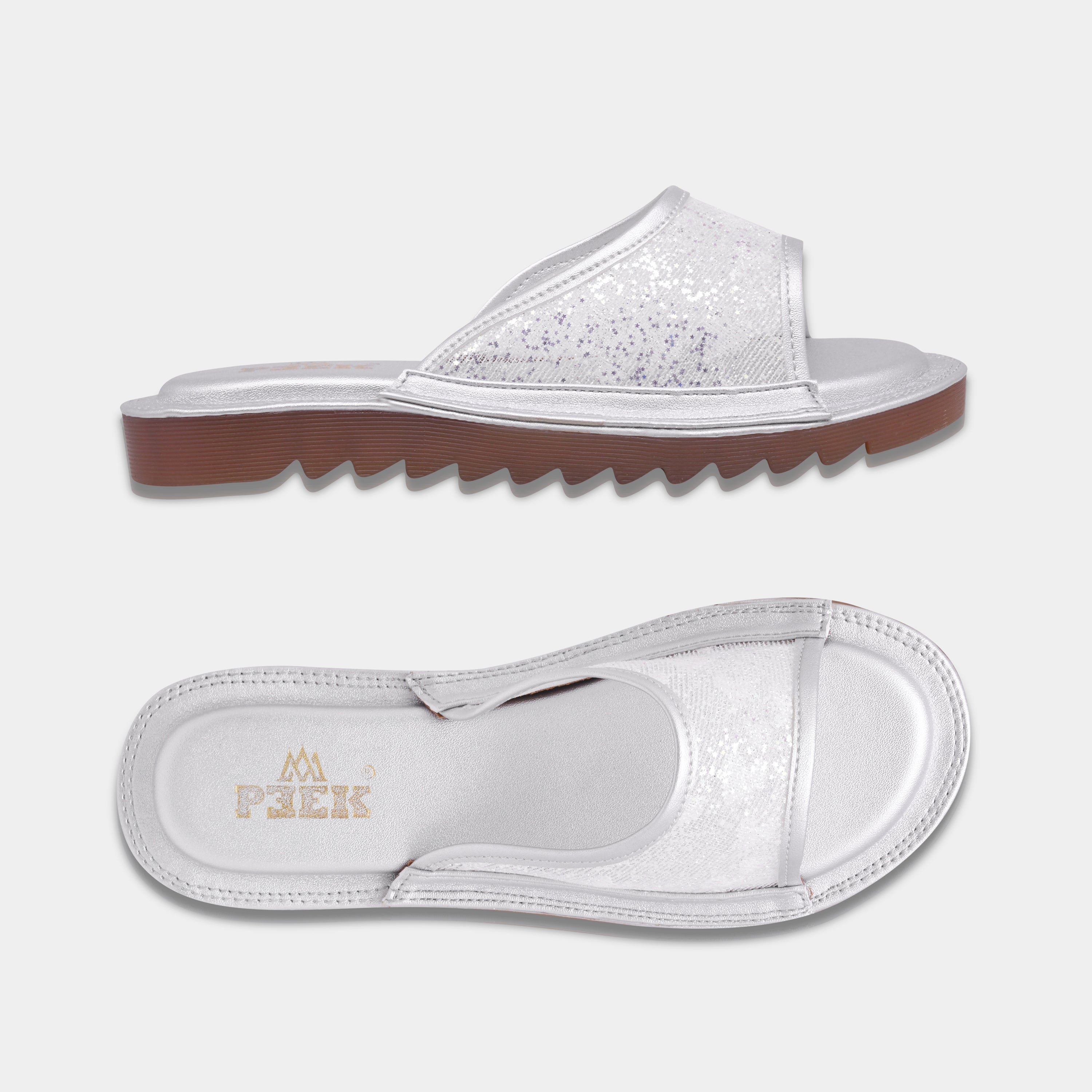 Glitter Slip On Flats for