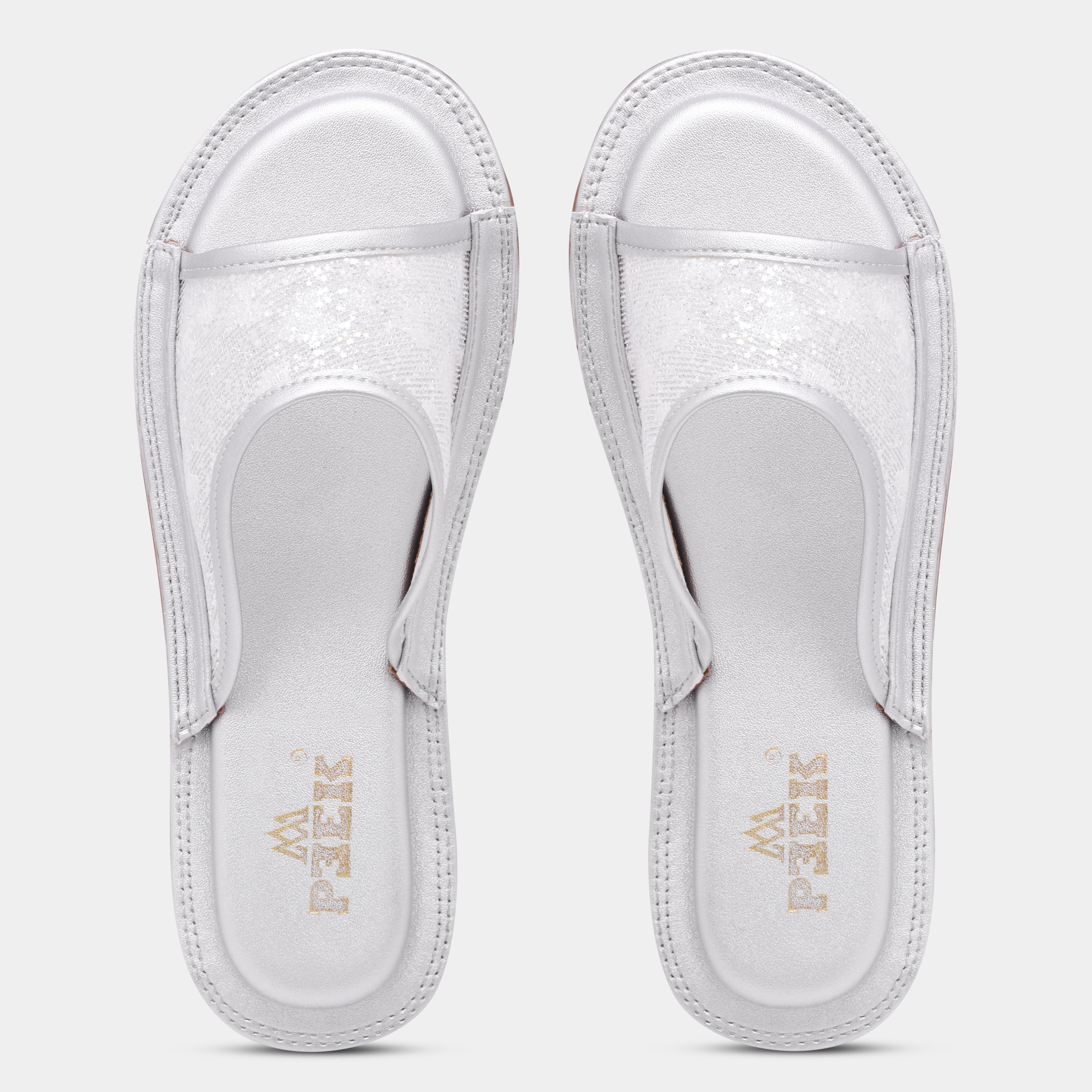 Glitter Slip On Flats for