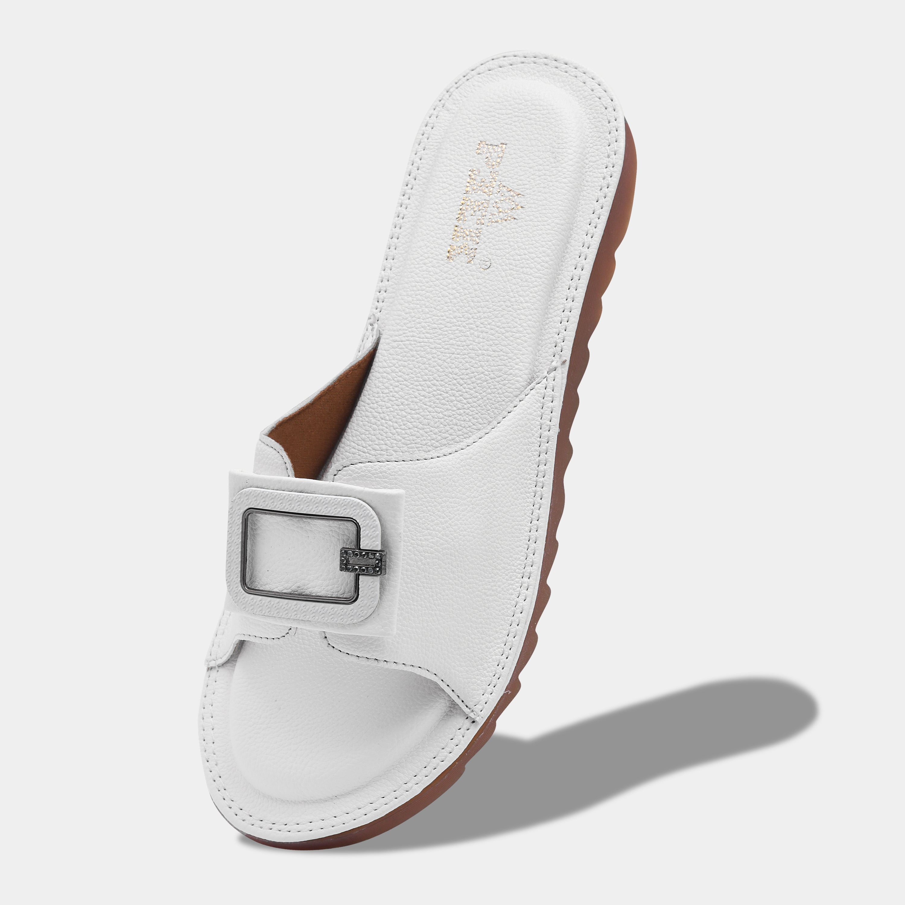 Showstopper Buckle Slip On Flats for