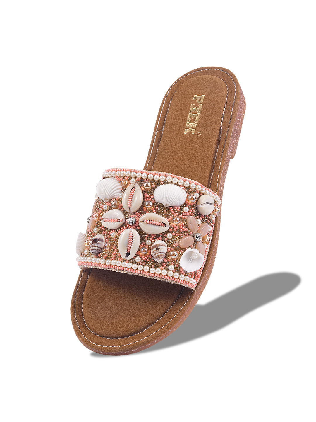 Stylish Handcrafted Flats with Shells, Beads & Stones